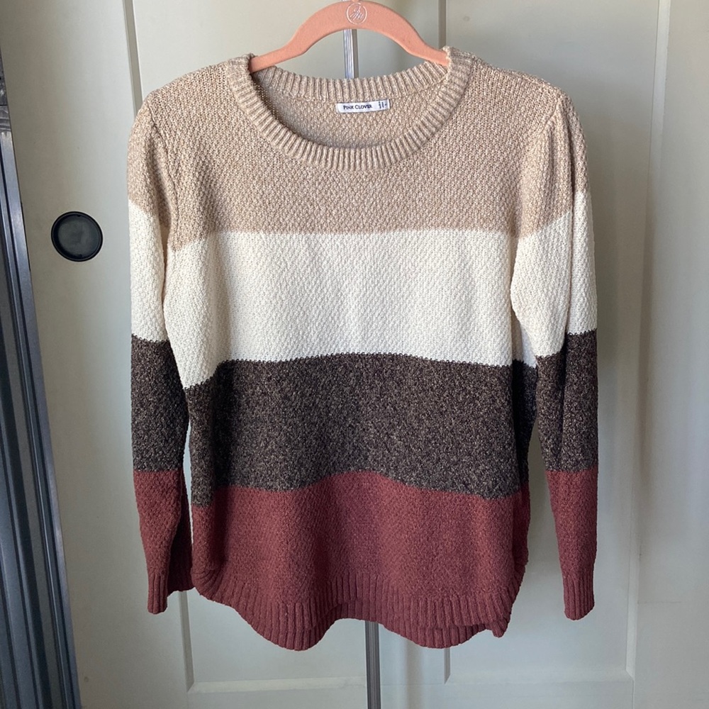 Pink Clover, L, Multi (tan, cream, brown, rust)